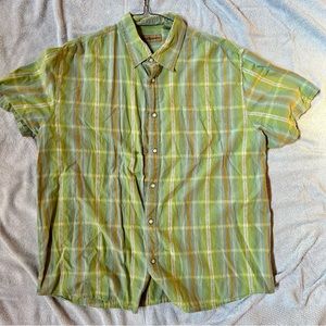 Ruff Hewn Pearl Snap short sleeve button up plaid shirt
